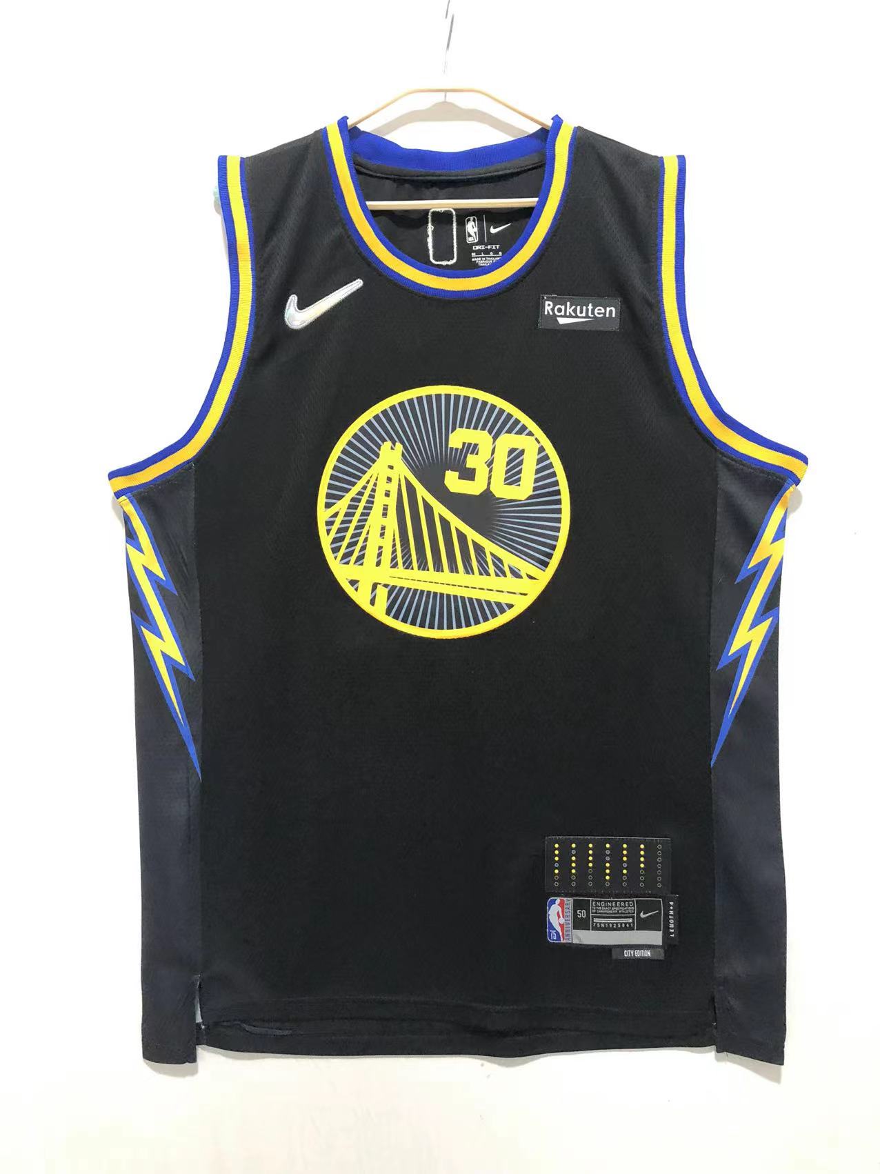 2022 Men Golden State Warriors 30 Curry black City Edition Nike NBA Jerseys